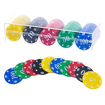 Amazon.co.jp: カジノコイン カジノチップセット 100枚 アクリル